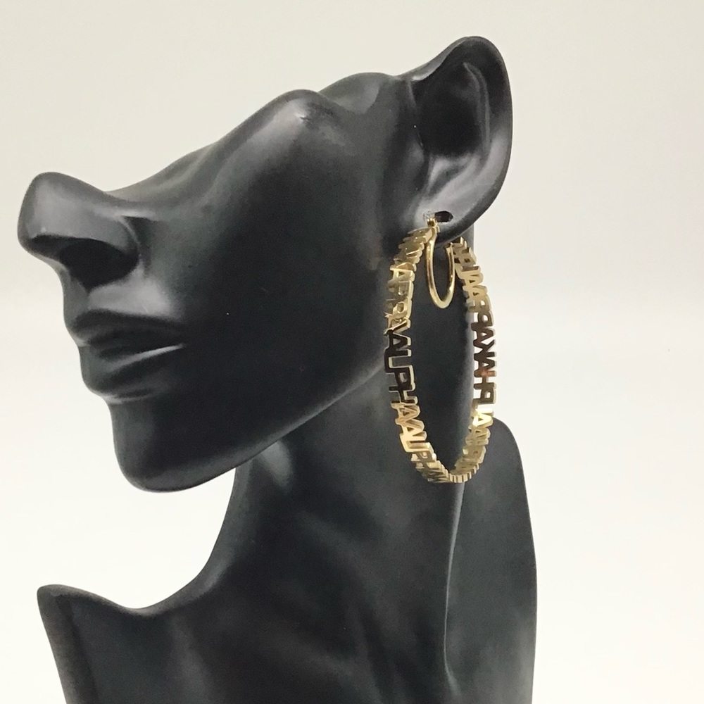 Alpha Kappa Alpha Custom Earrings /GOLDTONE